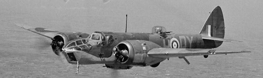 A Bristol Blenheim IV fighter as flown by 248 squadron for convoy escort duties during the Battle of Britain.